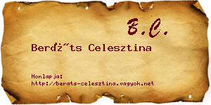 Beráts Celesztina névjegykártya